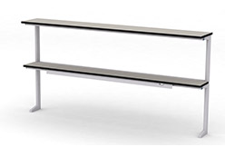 Надстройка сервисная МРЛ-21.4, полка из химически стойкого пластика, пристенная, исп. 1