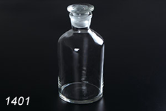 Флакон для реагентов, прозрачное стекло, с пробкой из матового стекла, узкое горлышко, с маркировкой, 1000 мл 1 шт/уп