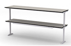 Надстройка сервисная МРЛ-22.3, полка из химически стойкого пластика, островная, исп. 1