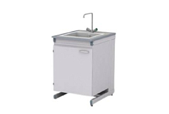 Стол-мойка одинарная СМЛ-02.1, глубина 750, раковина PP, Химически стойкий пластик