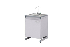 Стол-мойка одинарная СМЛ-01.2, глубина 620, раковина полимерный композит, Химически стойкий пластик