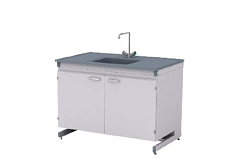 Стол-мойка одинарная СМЛ-01.1, глубина 620, длина 600, Durcon с бортиком