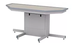 Шкаф-стол приставной ШСЛ-02.1, глубина 600, для работы стоя, химически стойкий пластик