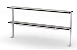 Надстройка сервисная МРЛ-21.4, полка из химически стойкого пластика, пристенная, исп. 1