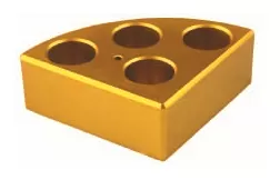 Полибок (золотой) для 4 виал (16 мл), диметр 21,6 мм, глубина 31,7 мм